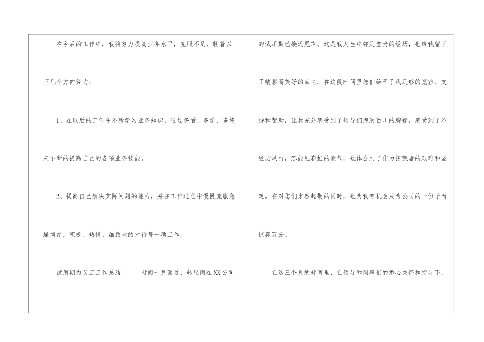 试用期内员工工作总结_第3页