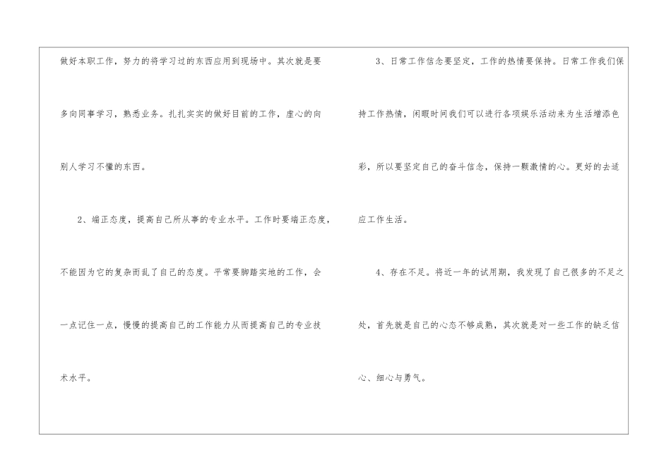 试用期内个人工作总结四篇_第2页
