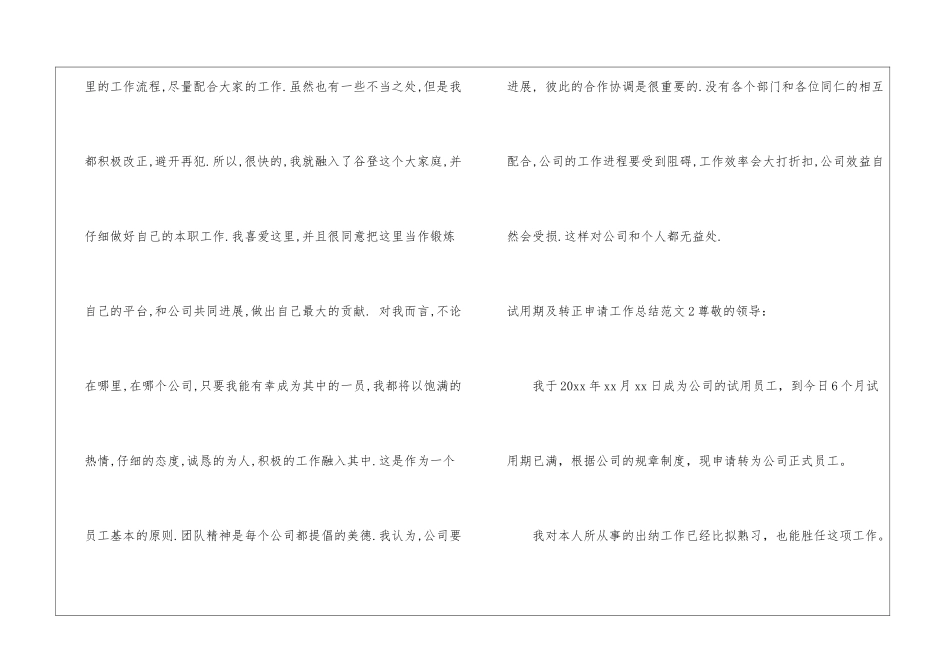 试用期及转正申请工作总结_第2页