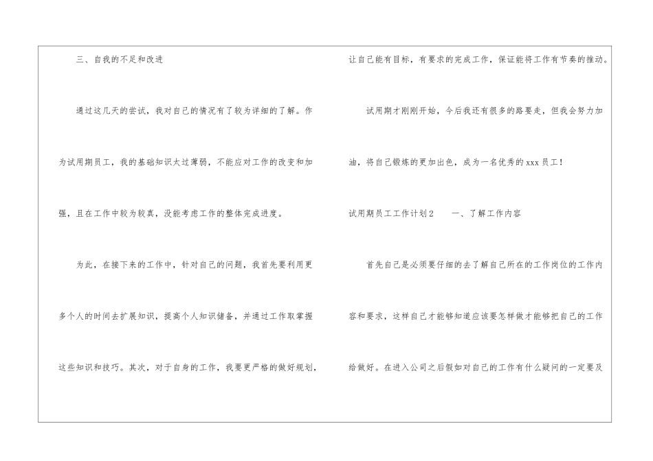 试用期员工工作计划汇编13篇_第3页