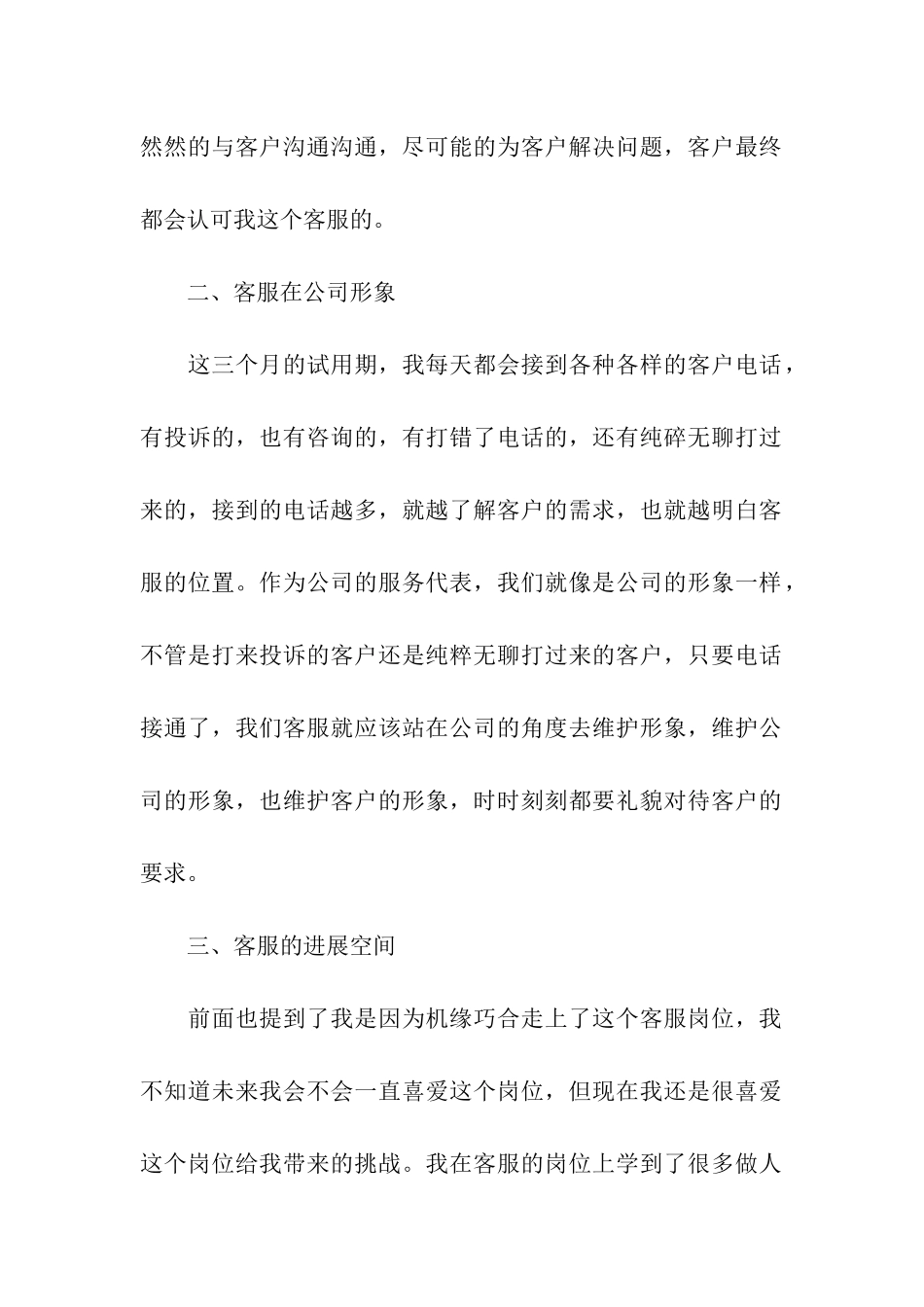 试用期客服工作总结_第2页