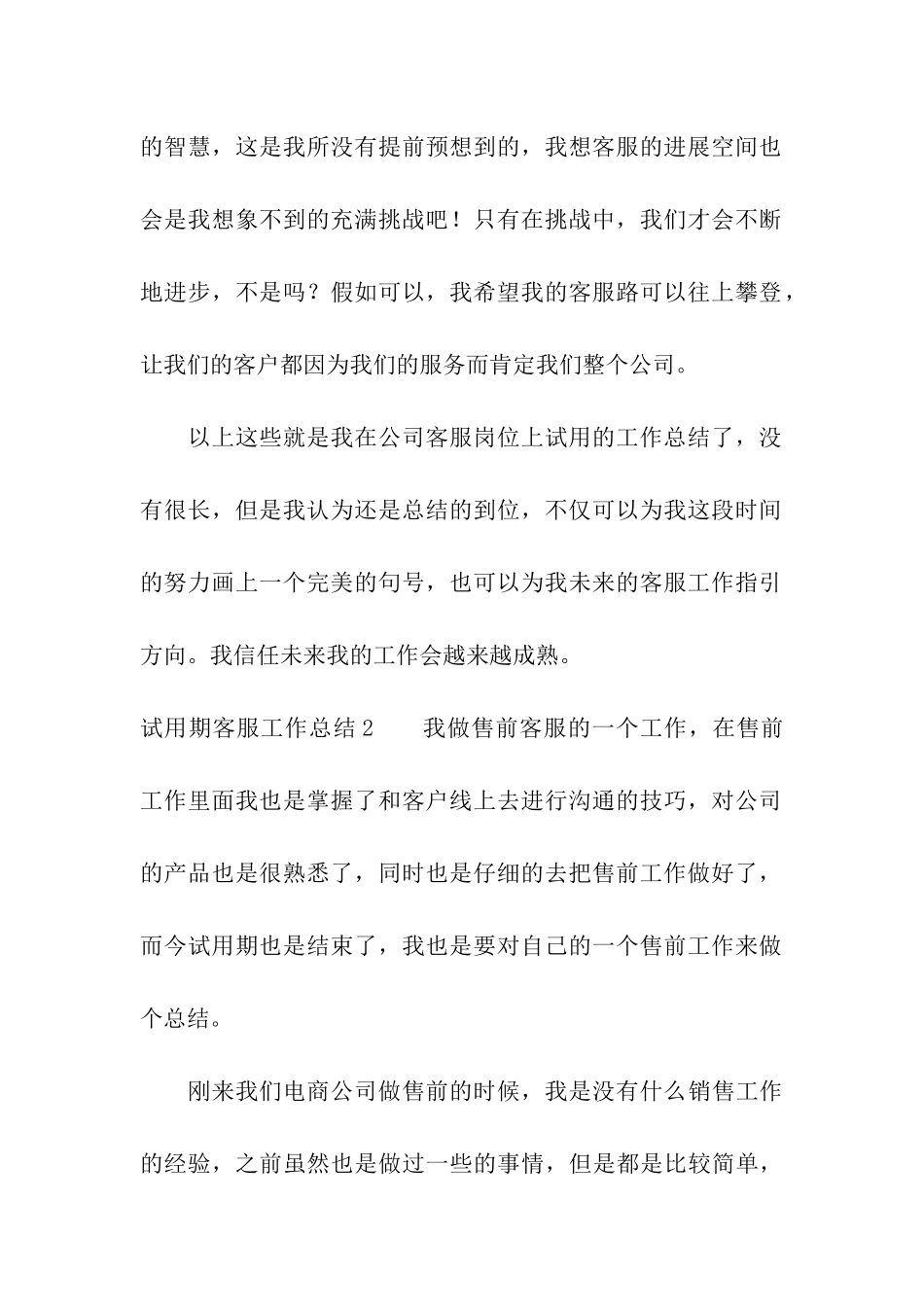试用期客服工作总结_第3页