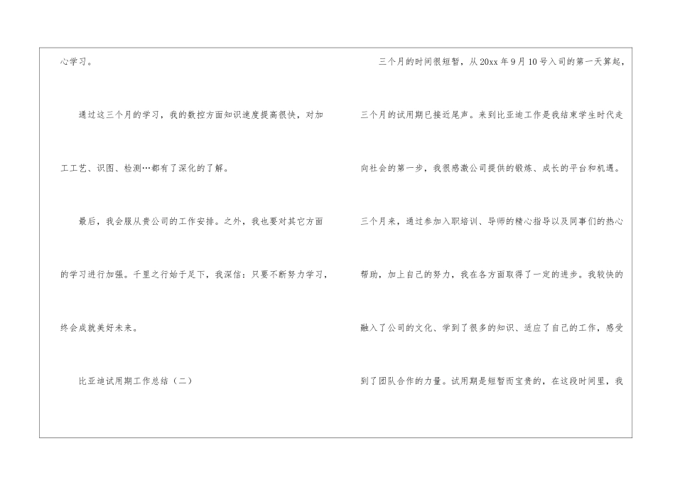 试用期工作总结模板汇总6篇_第3页
