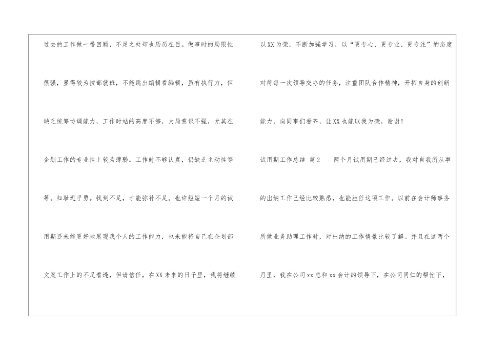 试用期工作总结模板集锦五篇_第3页