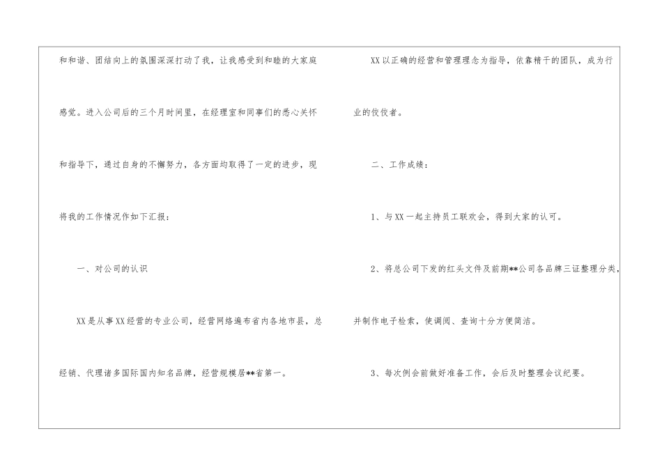 试用期工作总结模板锦集7篇_第2页