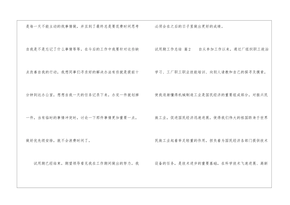 试用期工作总结模板集锦六篇_第3页