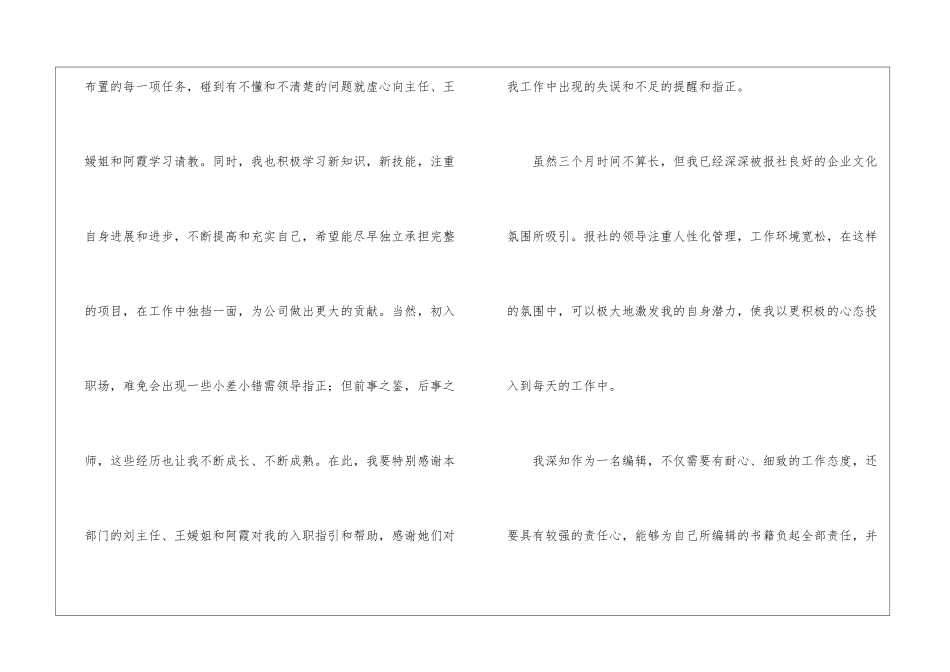 试用期工作总结模板集锦八篇_第3页