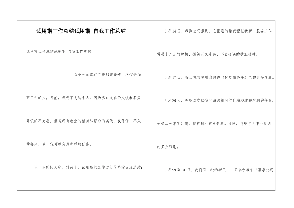 试用期工作总结试用期-自我工作总结_第1页