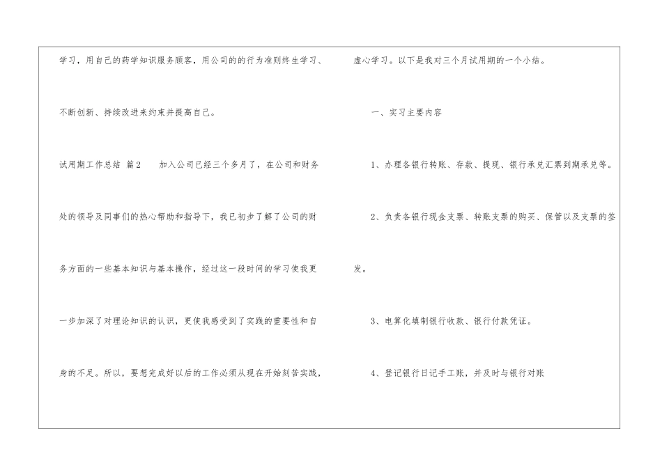 试用期工作总结集合九篇_第3页