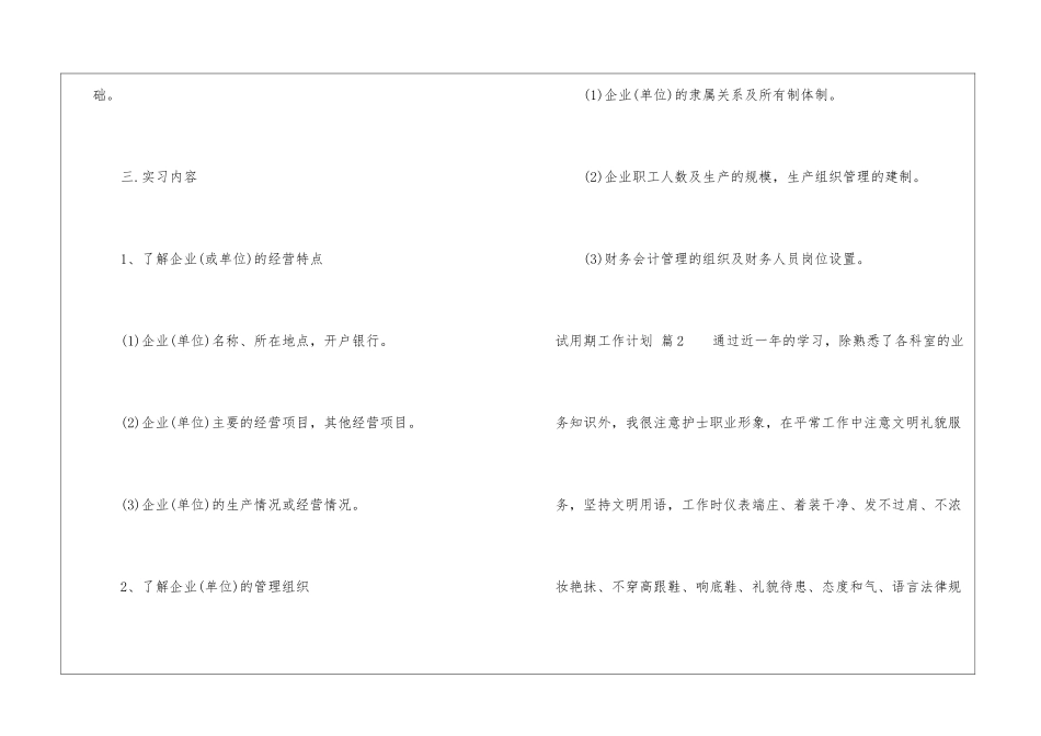 试用期工作计划3篇_第2页