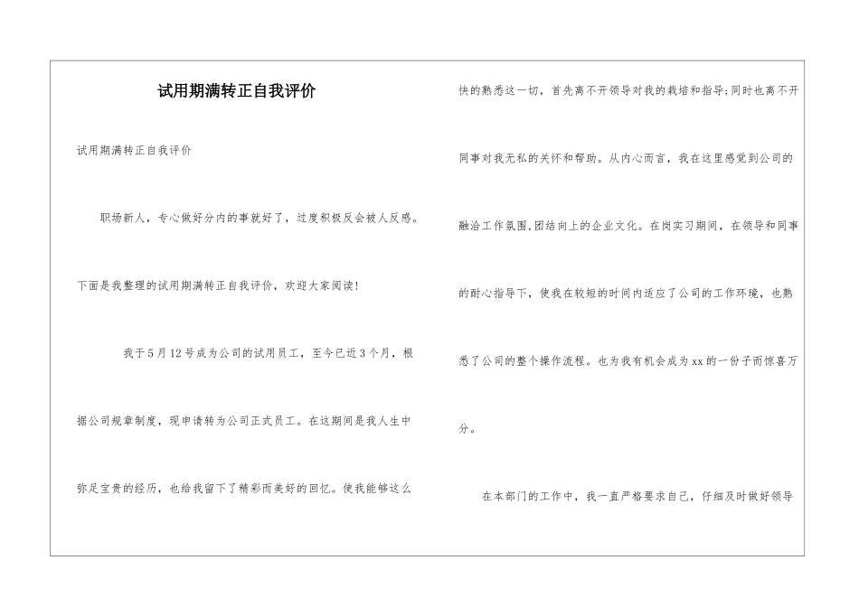 试用期满转正自我评价_第1页