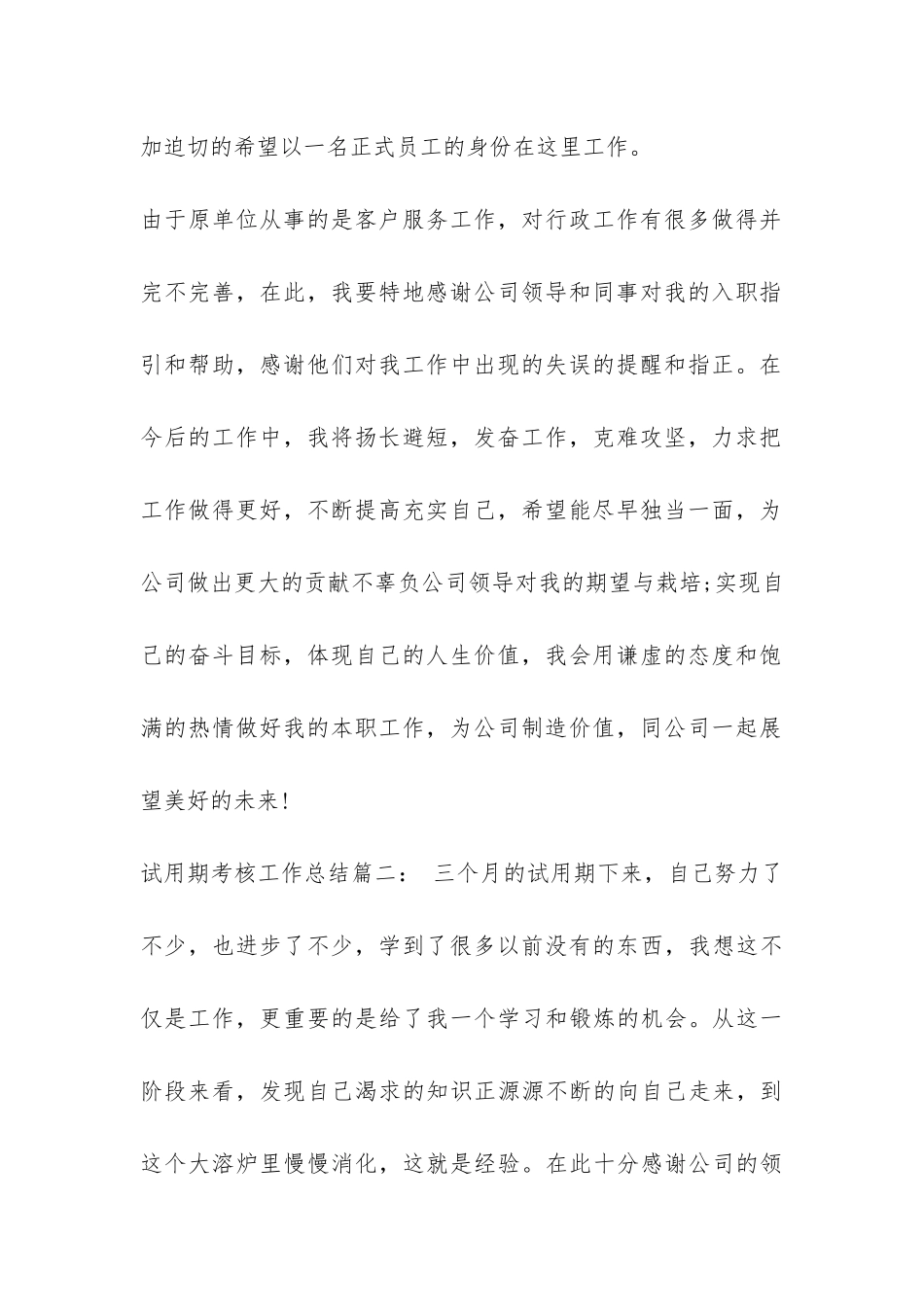 试用期考核工作总结3篇-_第2页