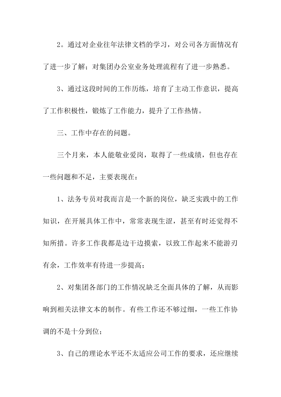 试用期转正个人工作总结_第2页