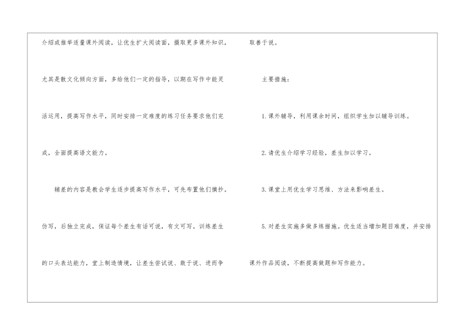 语文培优补差工作计划(精选6篇)_第2页