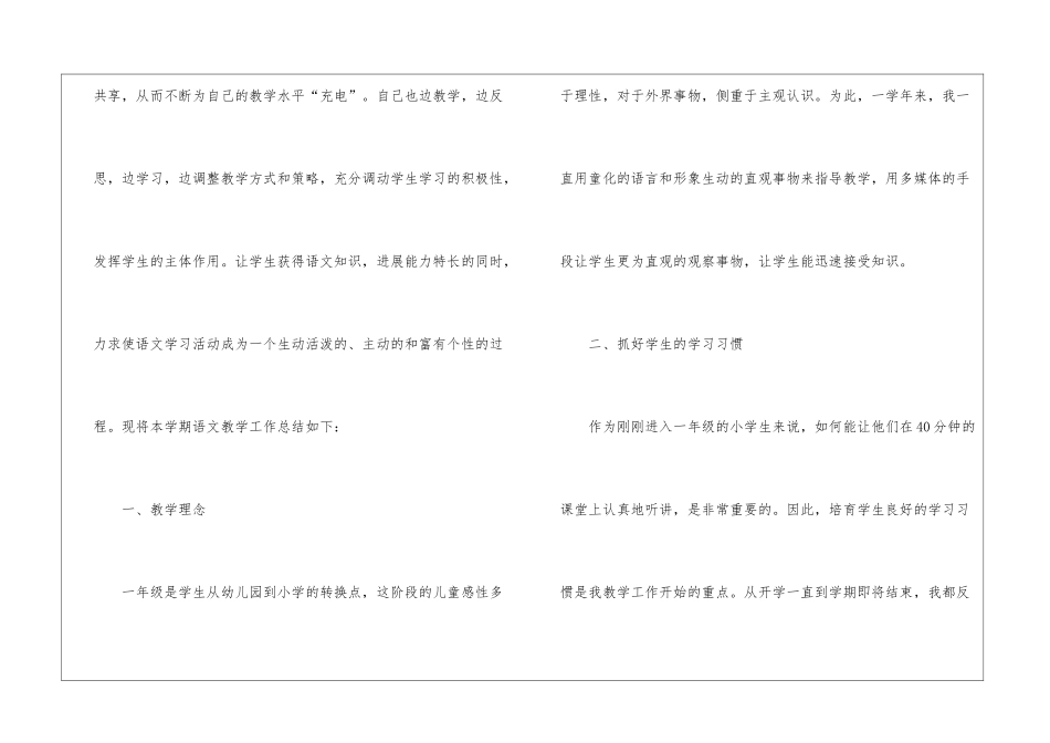 语文教学工作总结模板锦集五篇_第2页