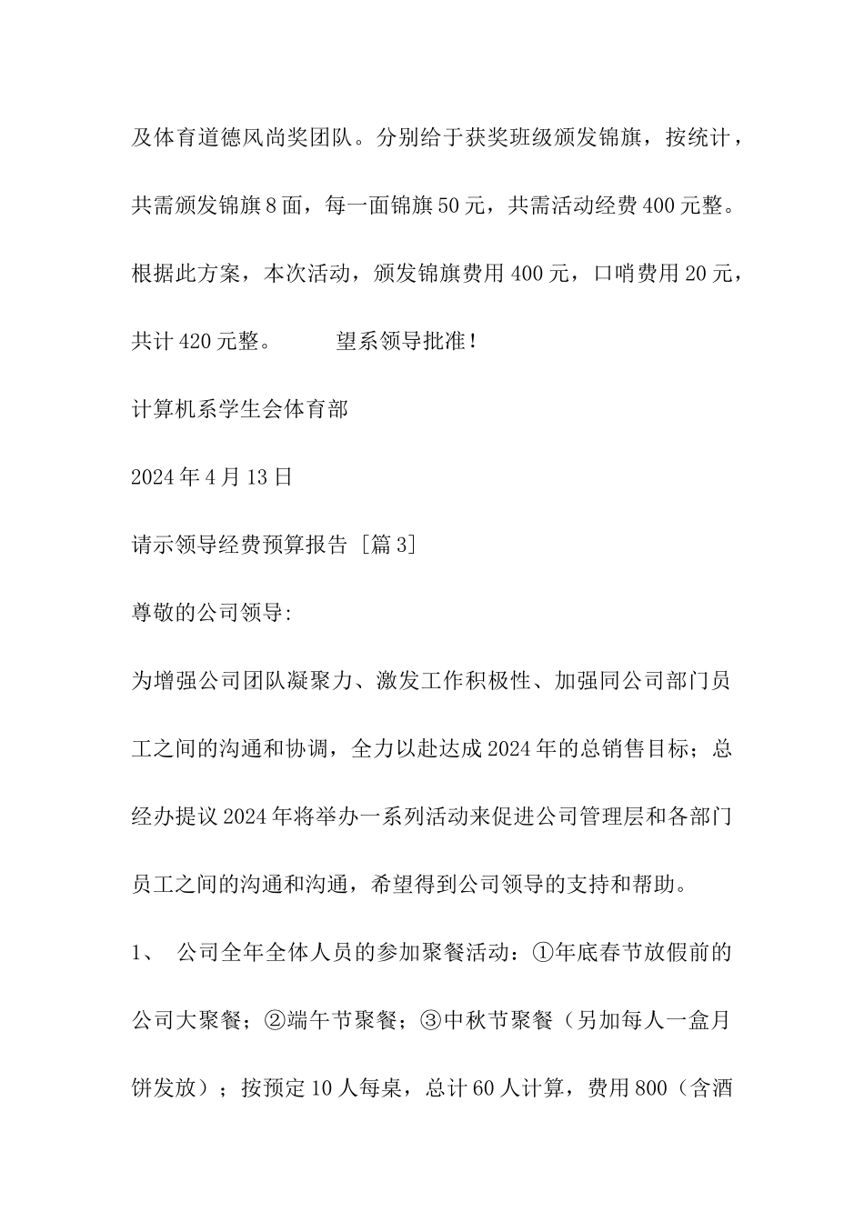 请示领导经费预算报告_第3页