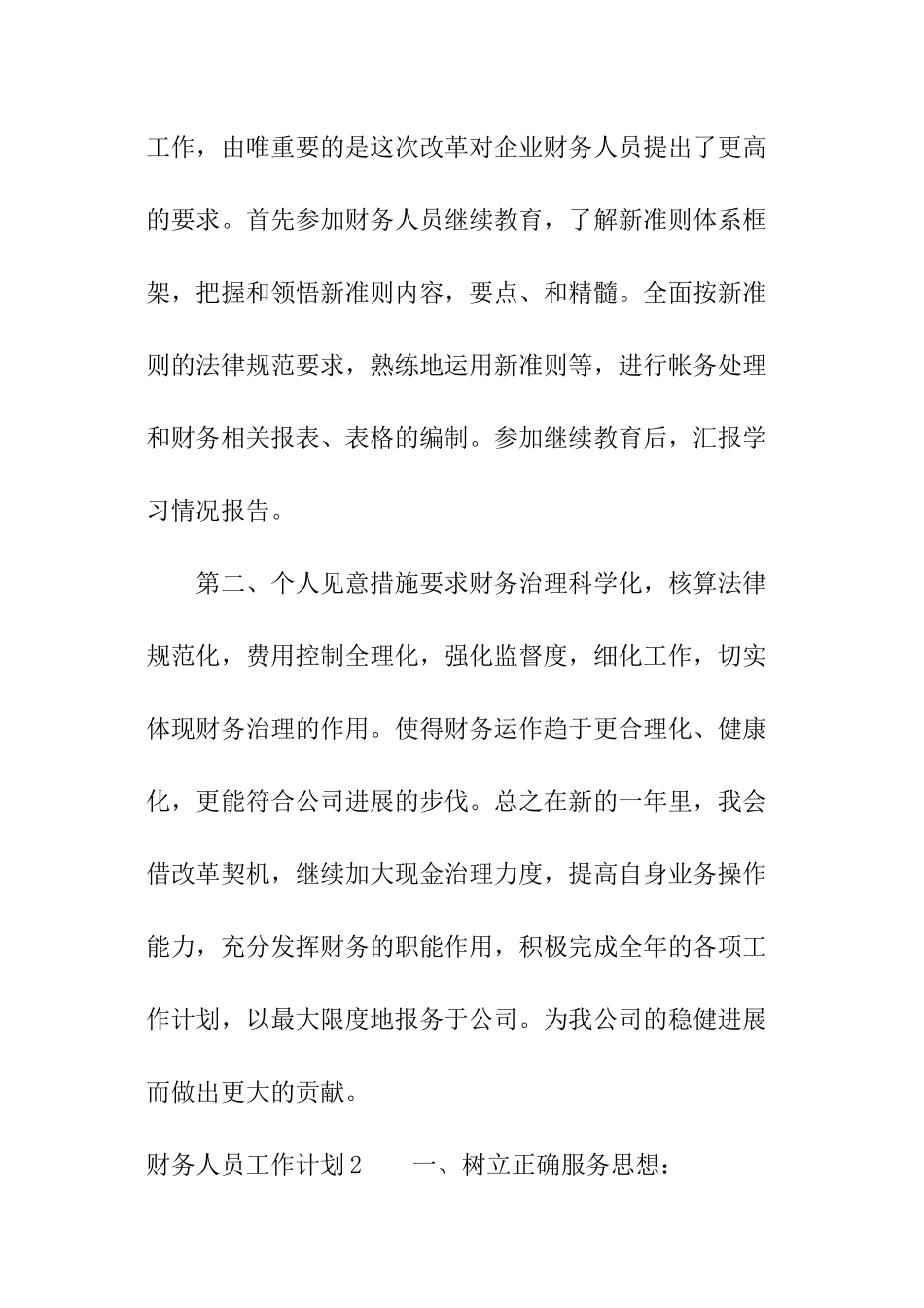 财务人员工作计划_第2页