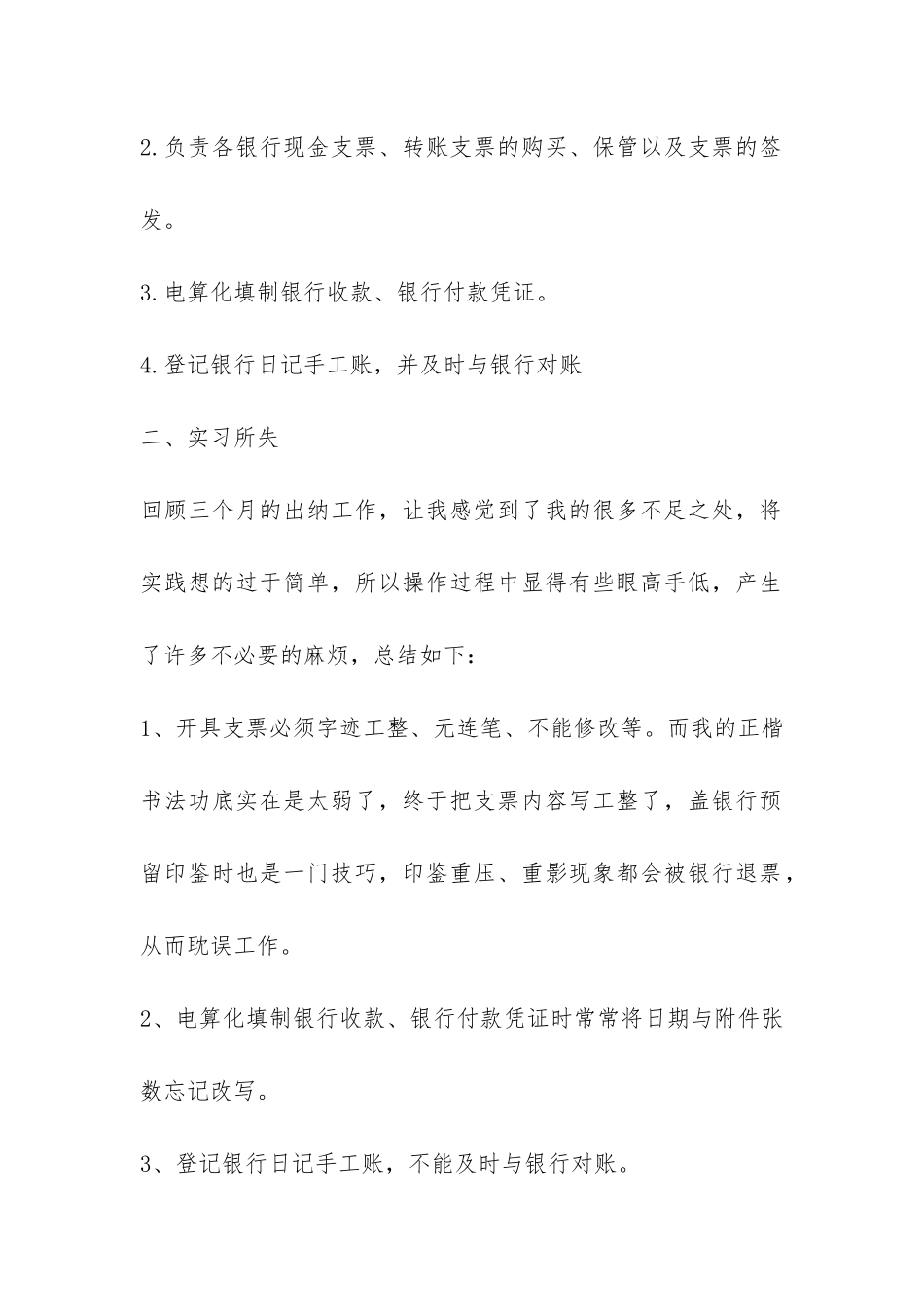 财务出纳试用期工作总结-_第2页