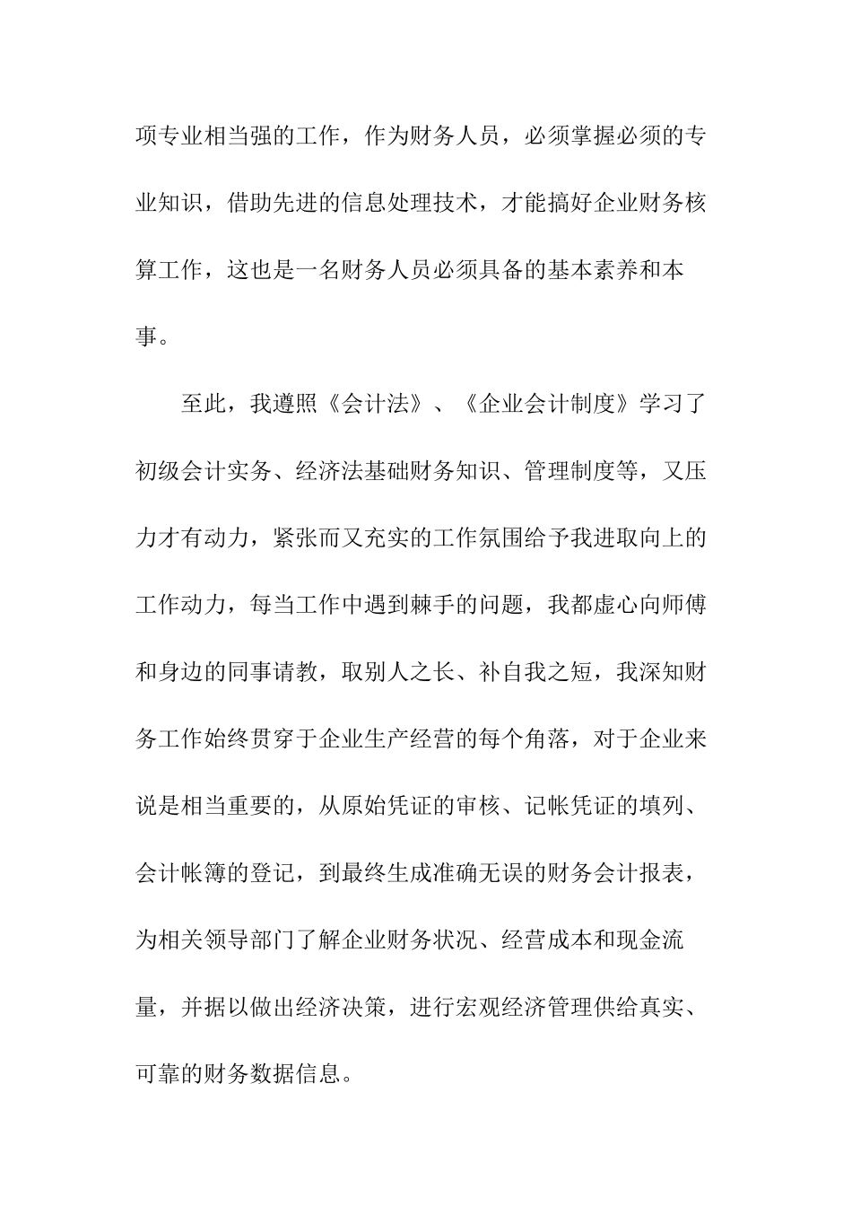 财务岗位晋升工作的述职报告_第2页