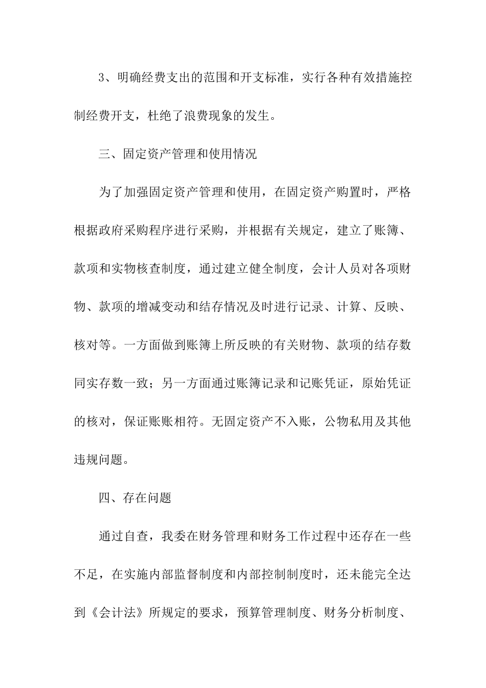 财务工作自查报告_第3页