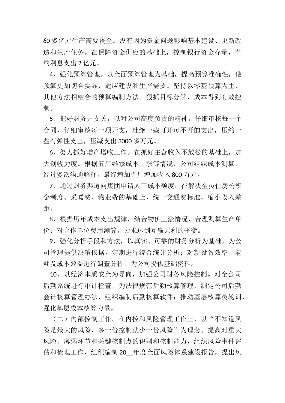 财务总监转正述职报告_第2页