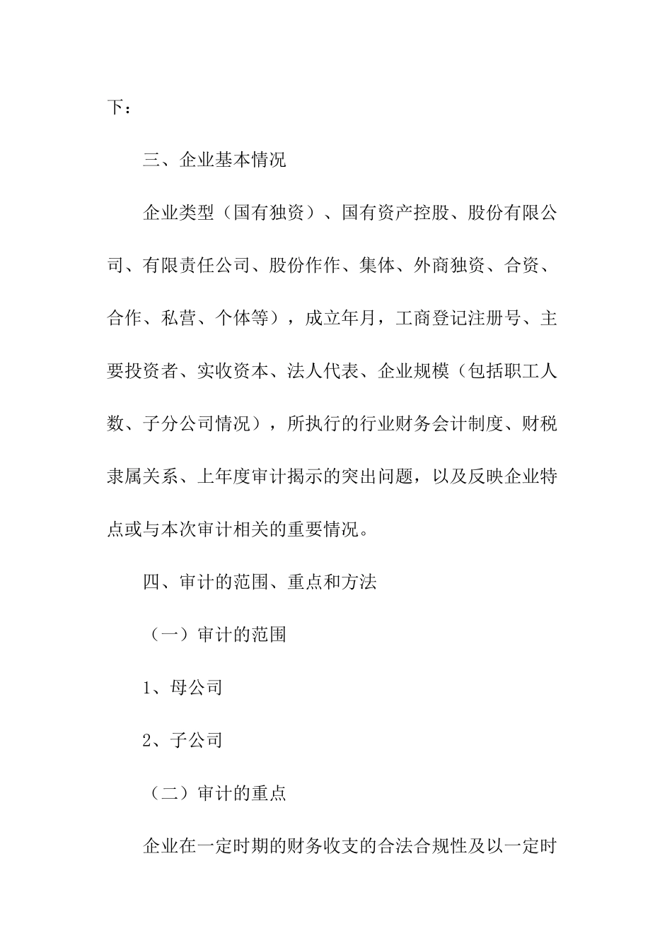 财务收支审计报告模板_第3页