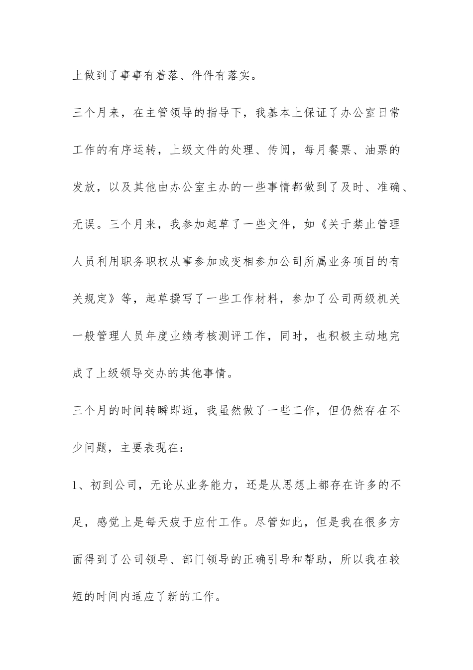 财务文员试用期转正工作总结-_第3页