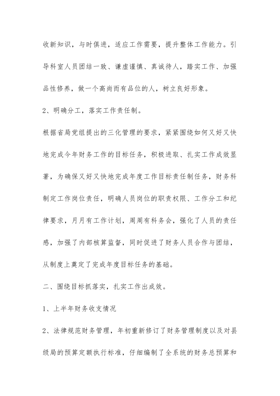 财务科2024年上半年工作总结及下半年工作任-_第2页
