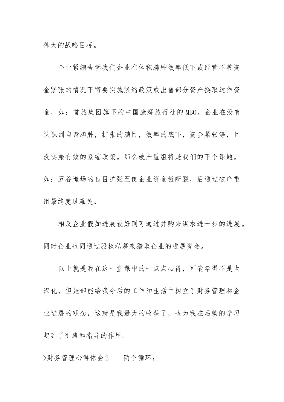 财务管理心得体会_第2页
