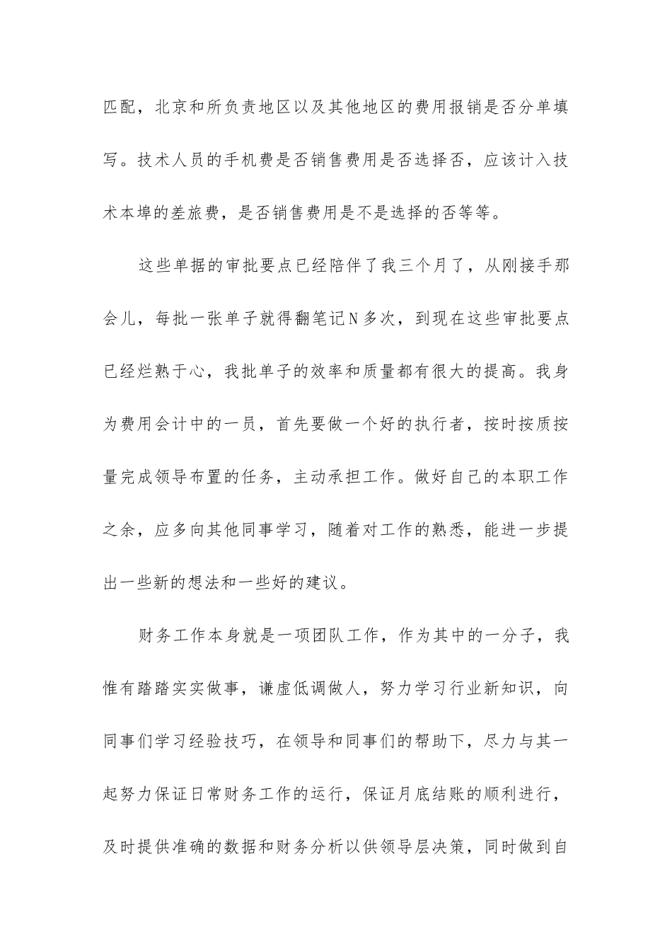 财务试用期转正工作总结_第3页