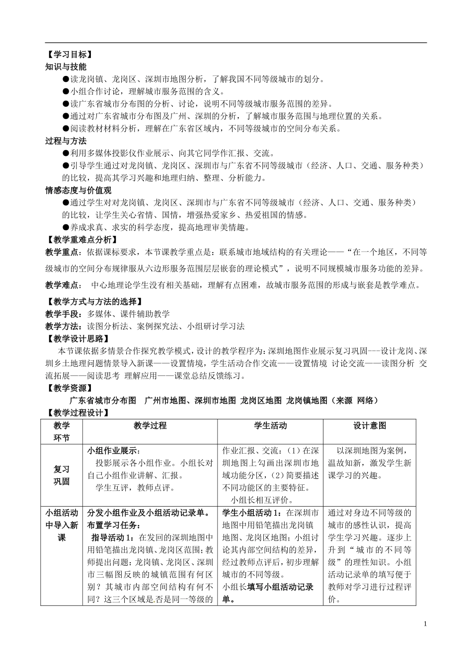 2014高中地理 2.1《城市的空间结构》教案3 中图版必修2_第2页