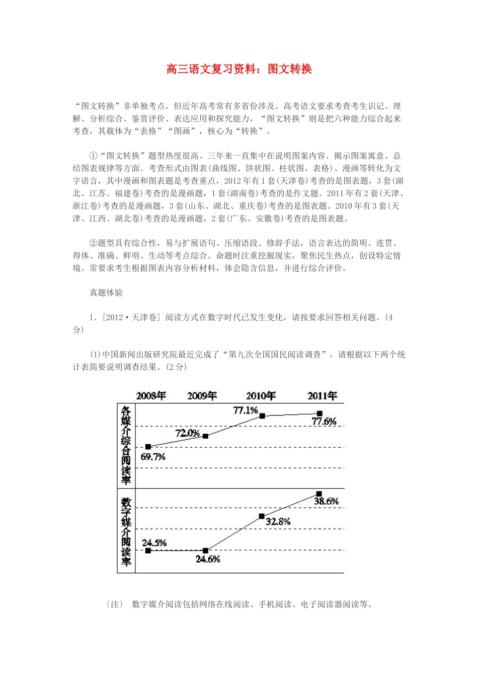 2014高三语文 图文转换复习资料 人教版_第1页