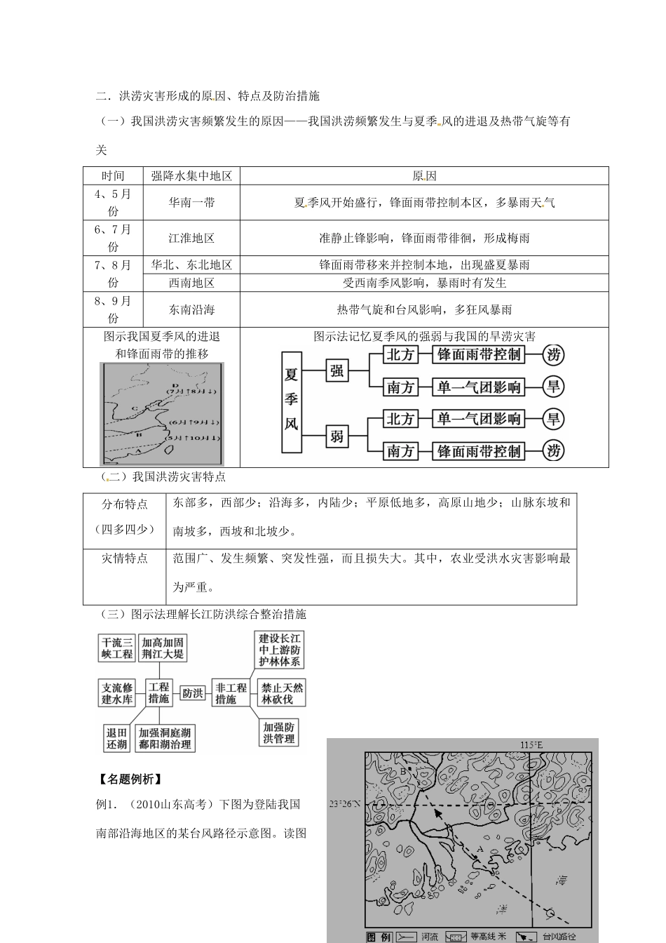 2014高考地理一轮全程复习方案 第26讲 自然灾害对人类的危害 湘教版_第2页