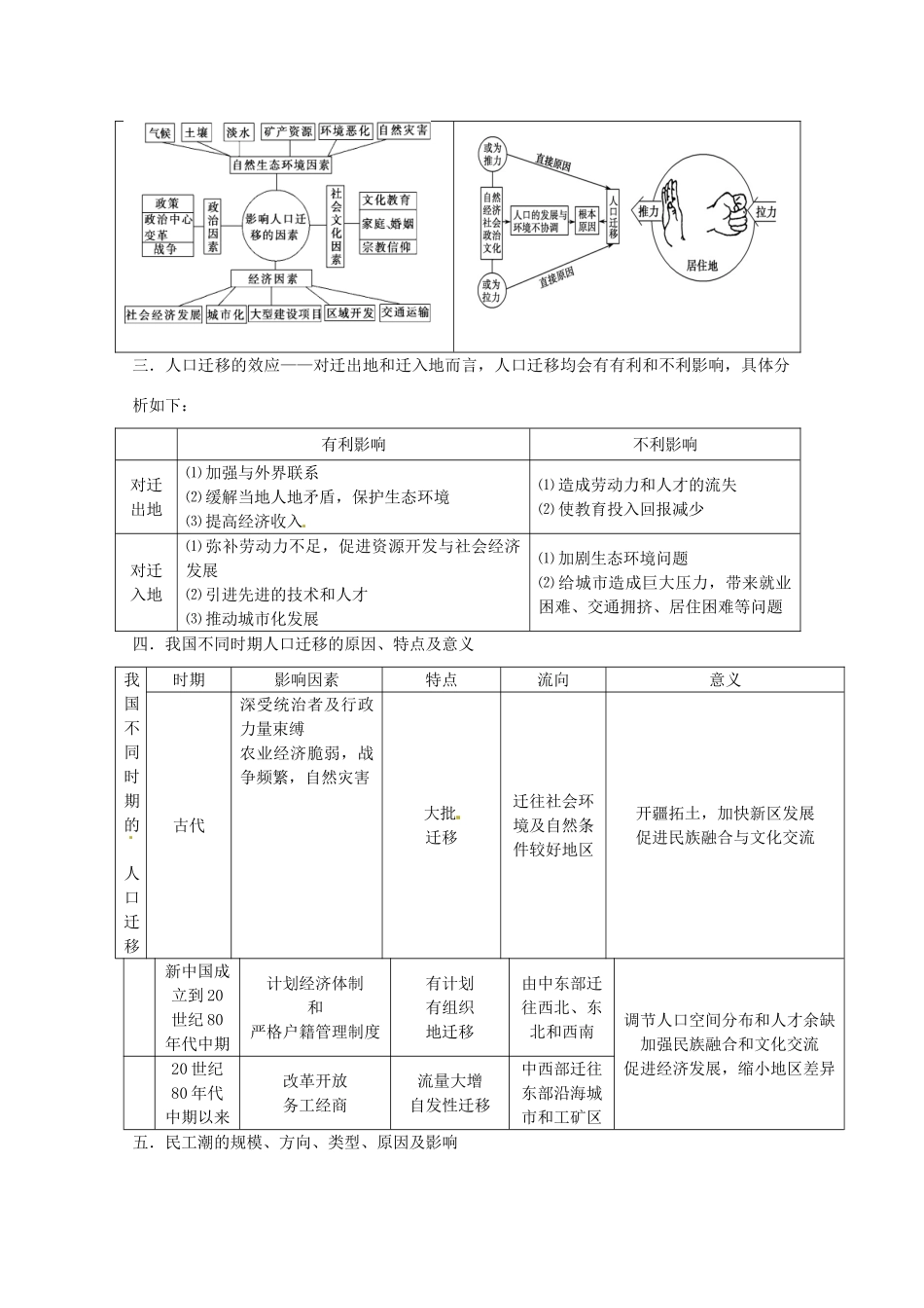 2014高考地理一轮全程复习方案 第29讲 人口迁移、地域文化 湘教版_第3页