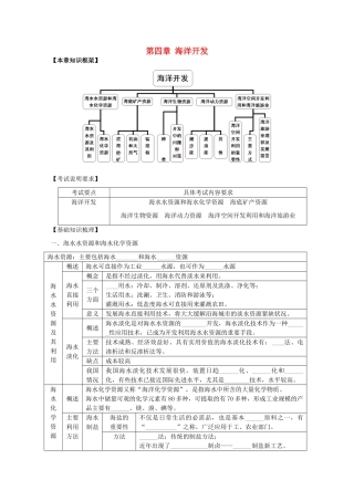 2014高考地理一轮全程复习方案 第52讲 海洋地理（海岸开发）湘教版