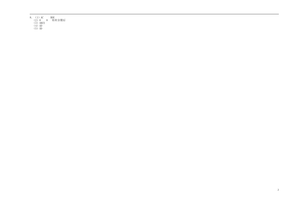 2014高中生物 减数分裂（1）细胞的减数分裂学案 苏教版必修2_第2页