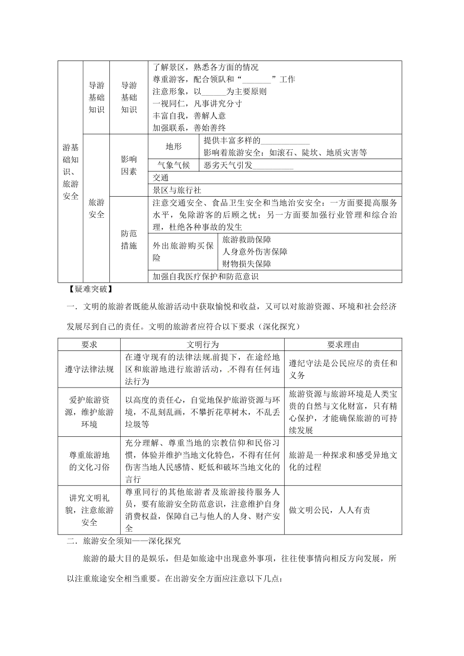 2014高考地理一轮全程复习方案 第62讲 旅游地理（文明旅游）湘教版_第2页