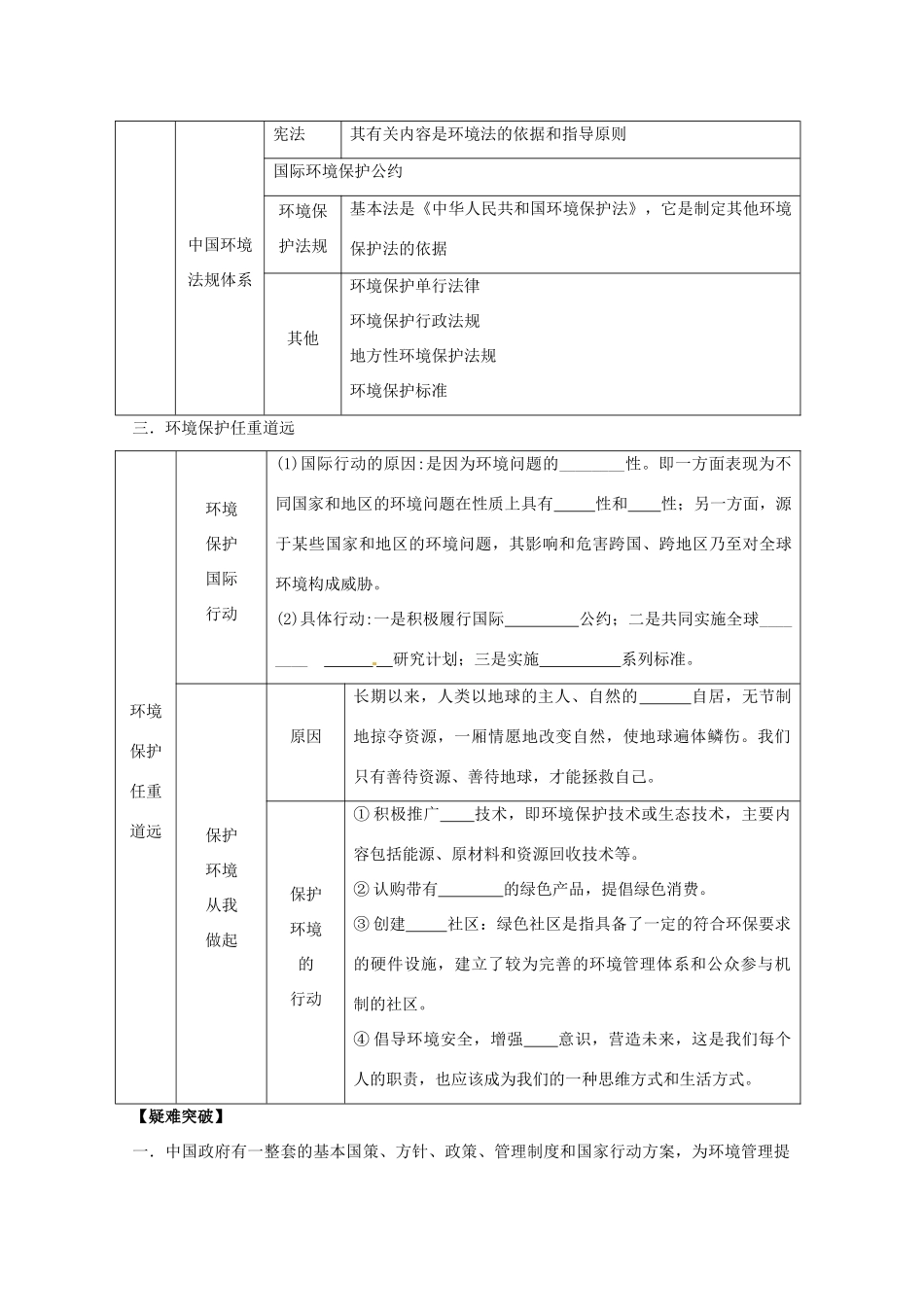 2014高考地理一轮全程复习方案 第67讲 环境保护（环境管理）湘教版_第3页