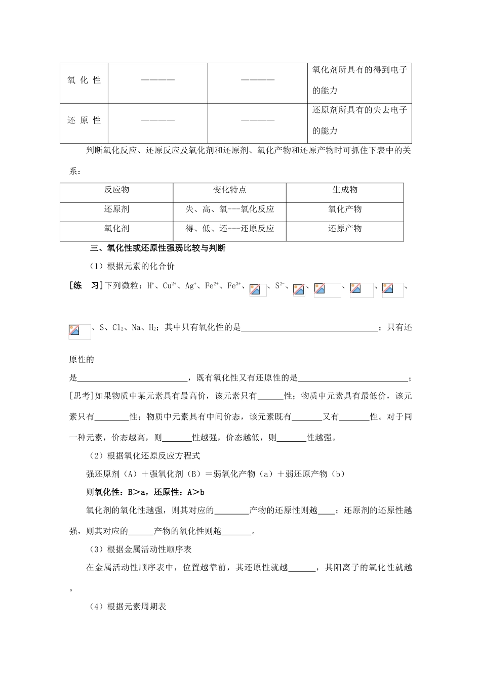 2014高考化学 氧化还原反应考点复习学案_第2页