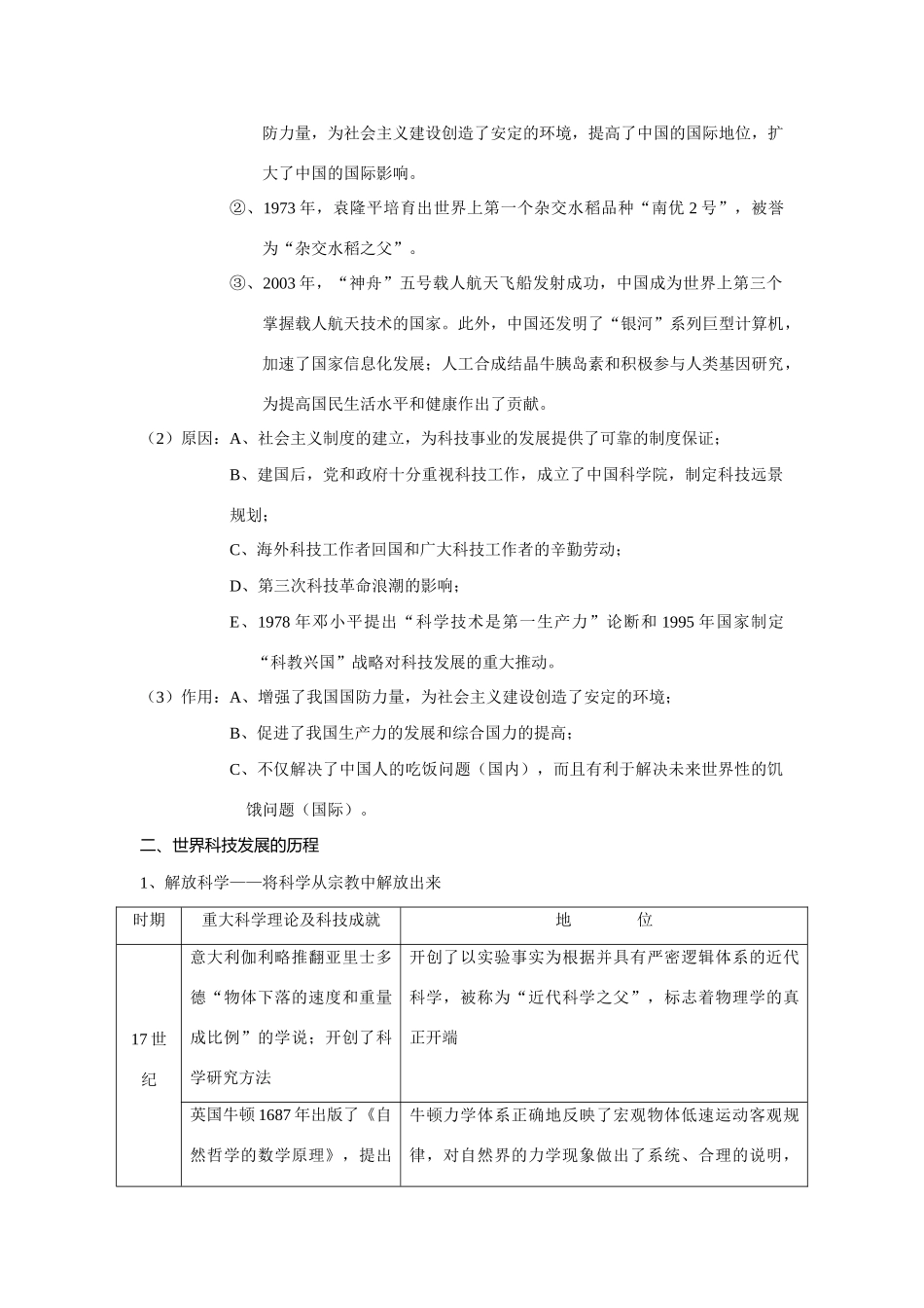 2014高考历史 历年高考频点知识网络构建 专题 六、你追我赶的世界科技，多元共存的世界文化_第3页