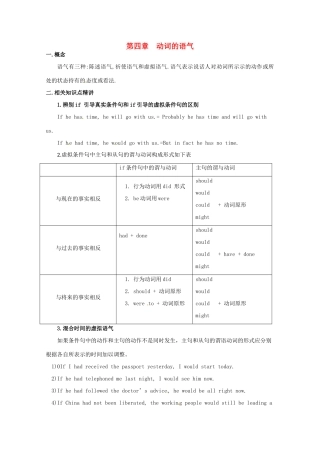 2014高考英语 语法专项复习 第4讲 动词的语气素材