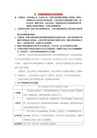 2014高考历史（考前俯瞰+多种史观与文综历史）专题三 文明史观范式与文综历史