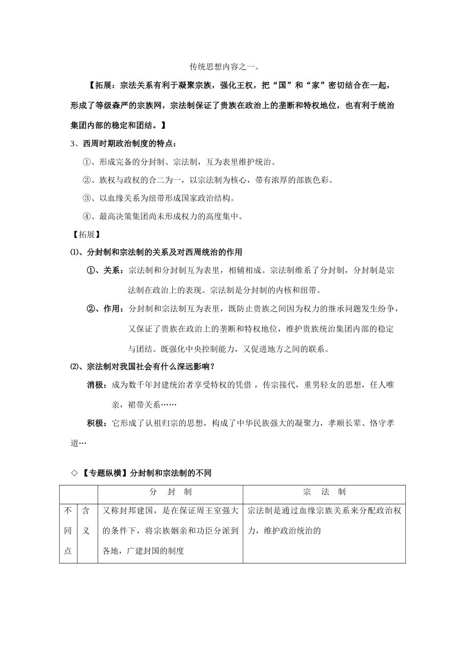 2014高考历史考（考纲要求+课程标准+知识整合）专题一 中国古代的中央集权制度 新人教版必修1_第3页