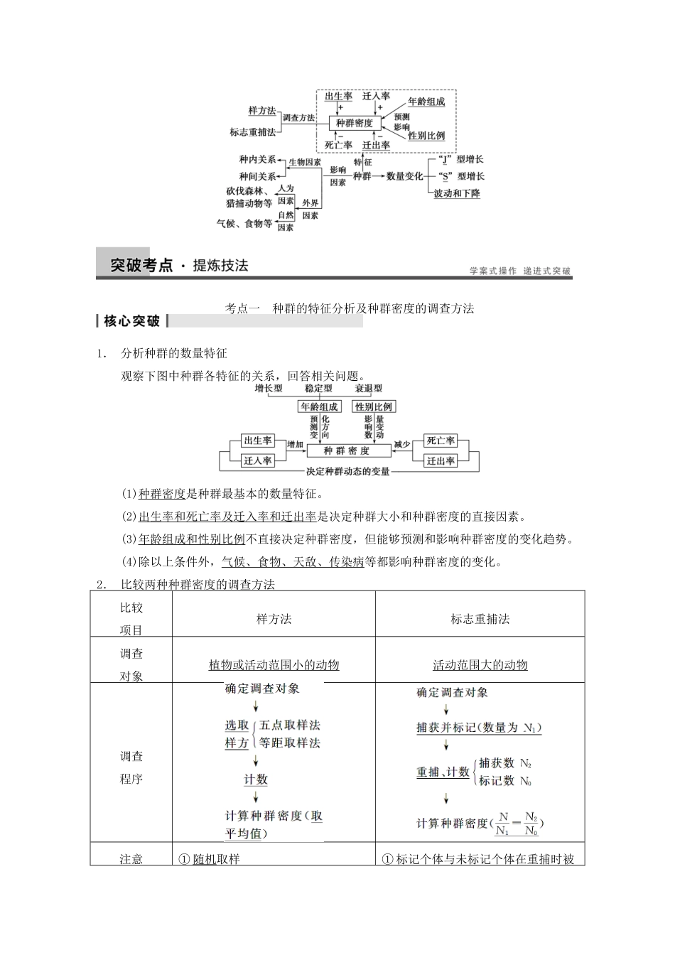 2014年高考生物大一轮复习 第九单元 第31讲 种群的特征和数量的变化教案_第3页