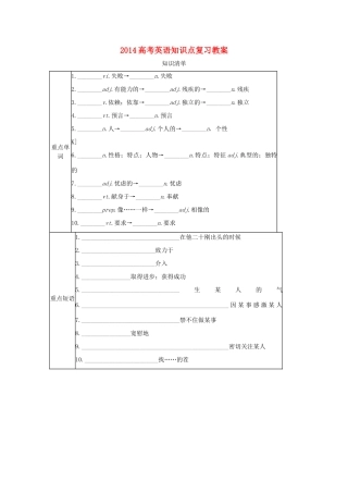 2014高考英语知识点复习教案13
