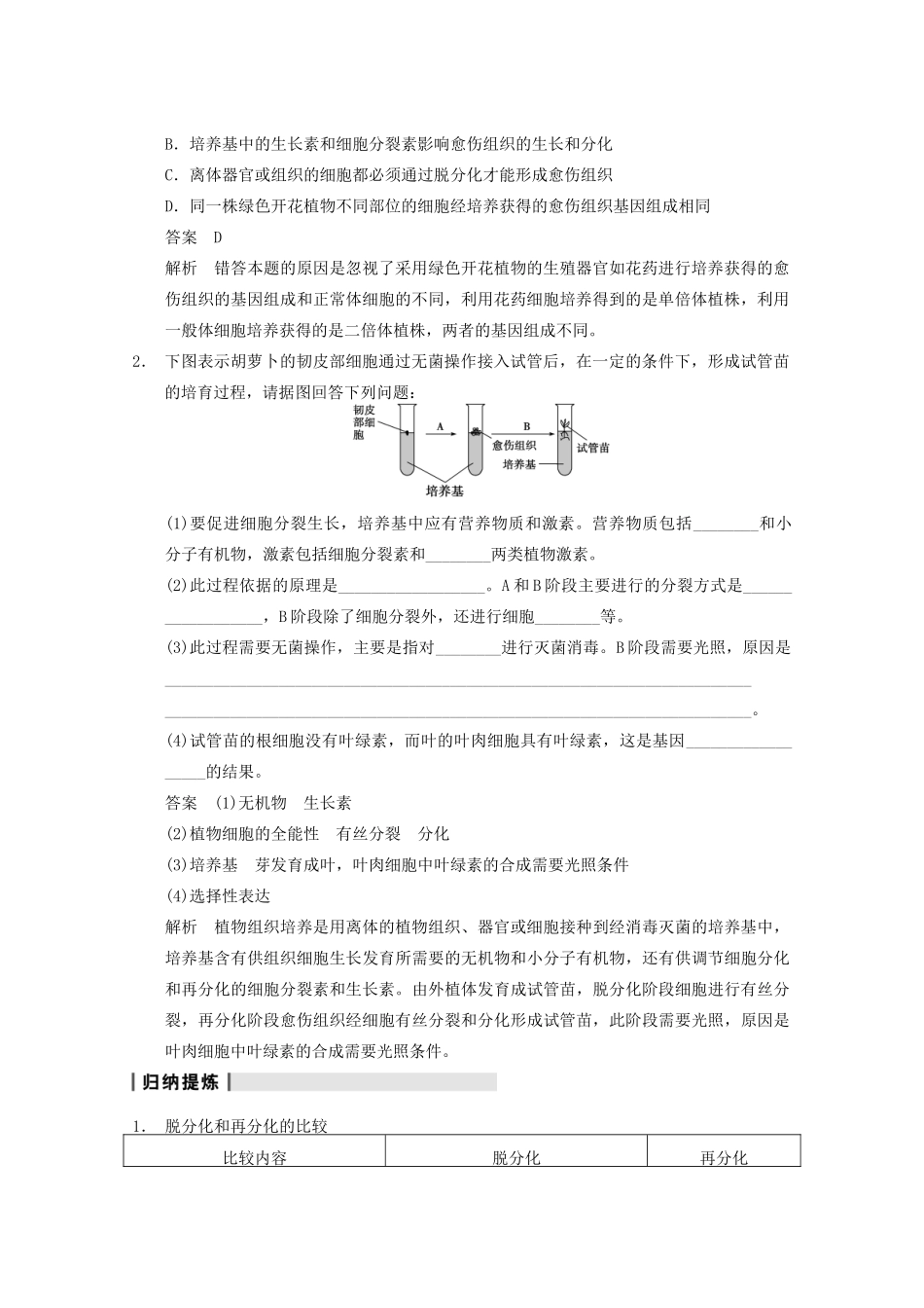2014年高考生物大一轮复习 第十单元 第38讲 细胞工程教案_第2页
