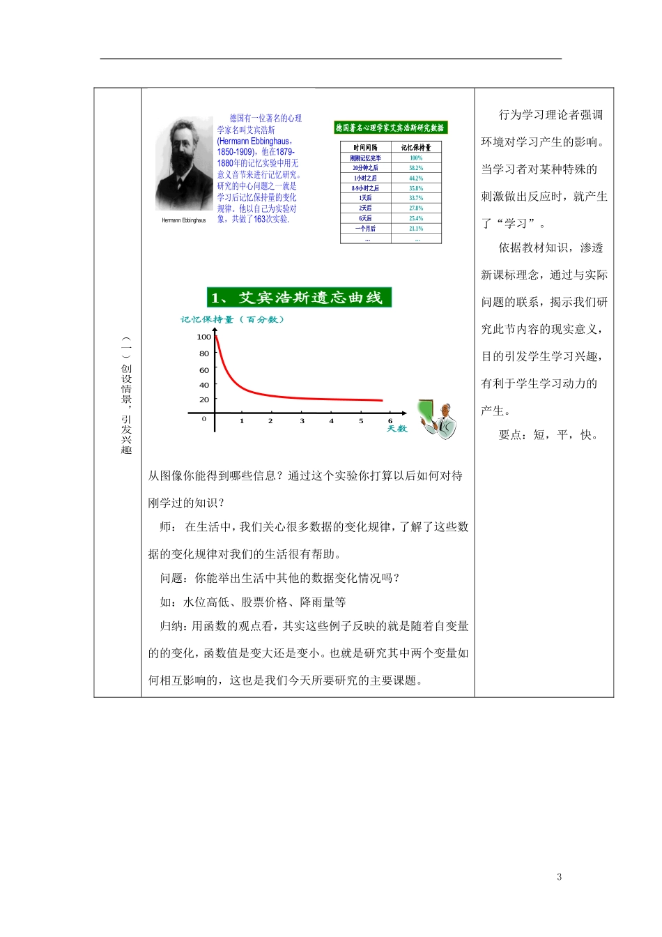 2014高中数学 第二章《函数的单调性》参考教案 北师大版必修1_第3页