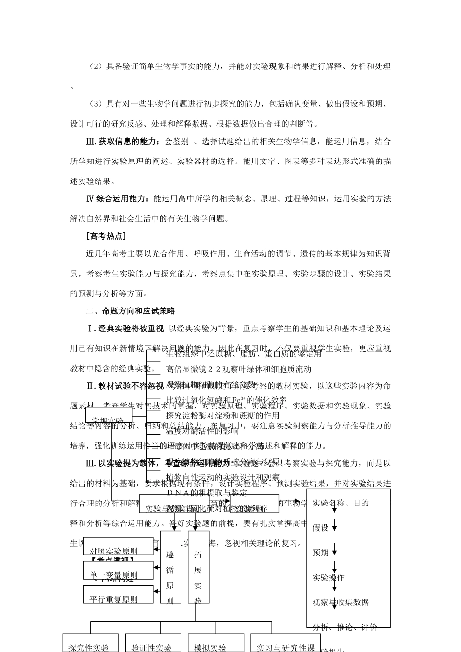 2014年高考生物二轮复习 第七讲 实验教案_第2页