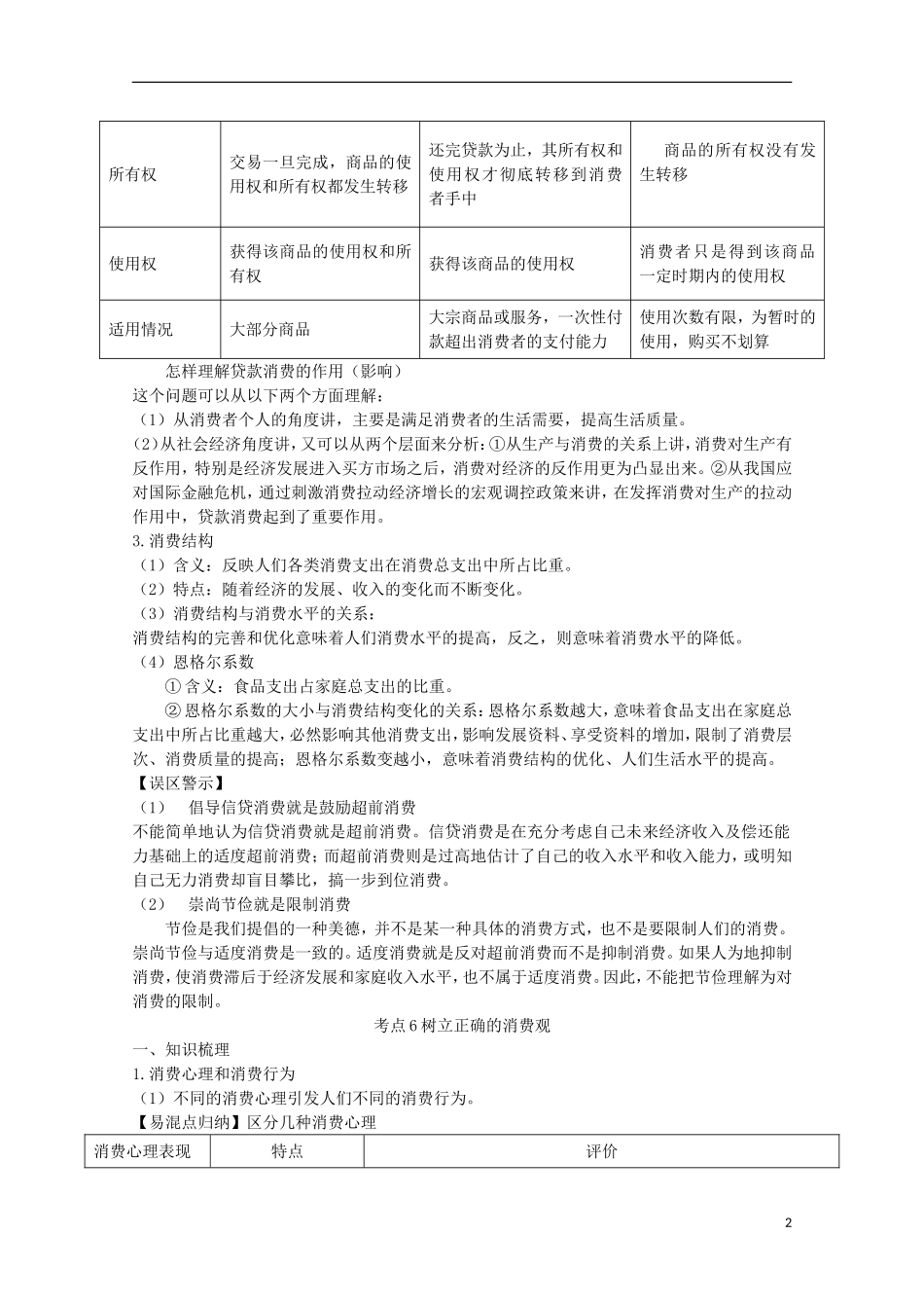 2014高考政治知识点复习教案3_第2页