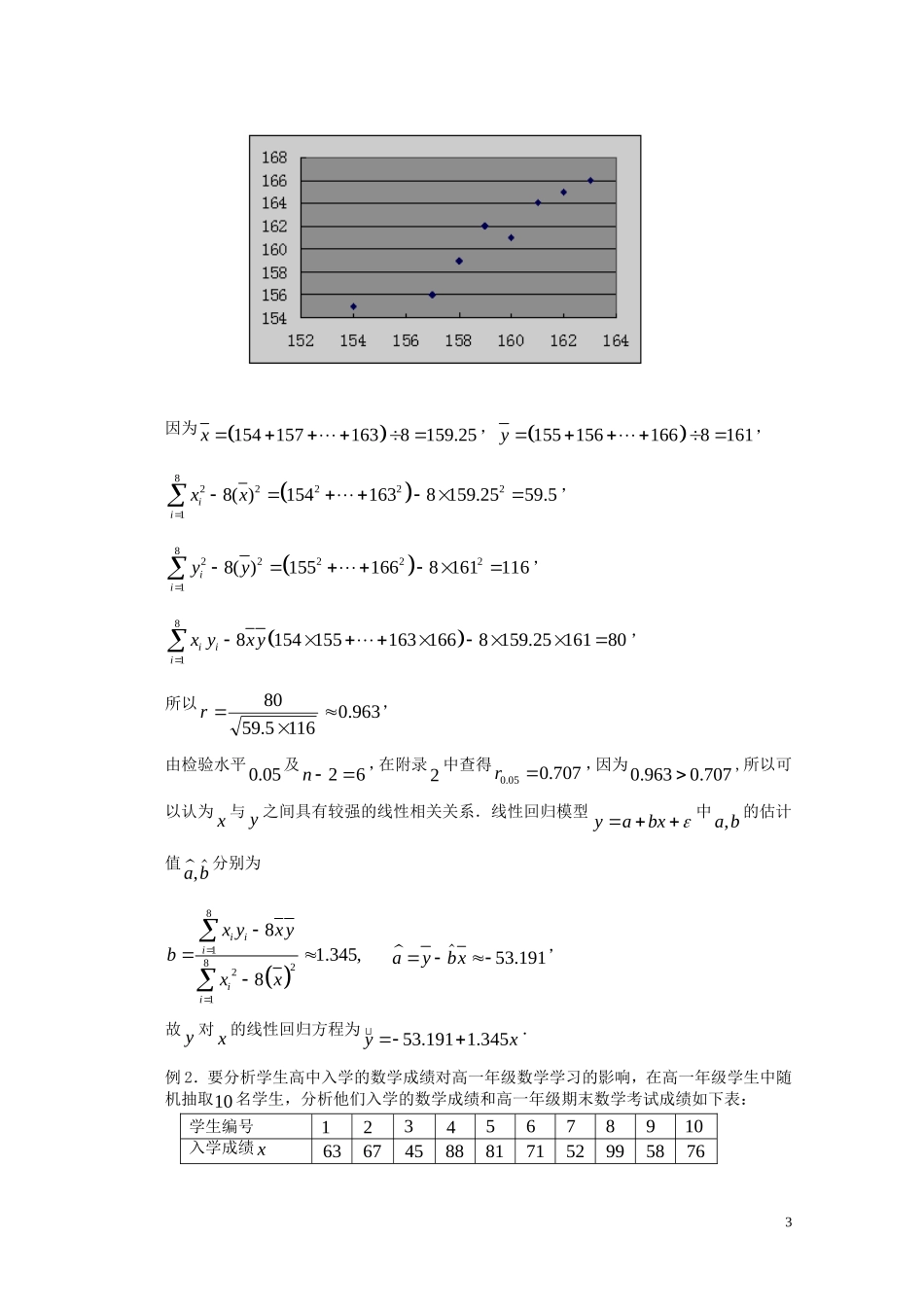 2014高中数学 3.2  回归分析(2)学案 新人教A版选修2-3_第3页